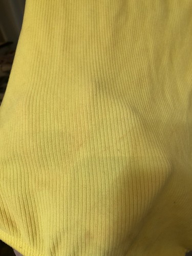 Vintage 70s Womens Large Nylon Turtleneck Leotard Body Suit Blouse Yellow Disco - Picture 17 of 17