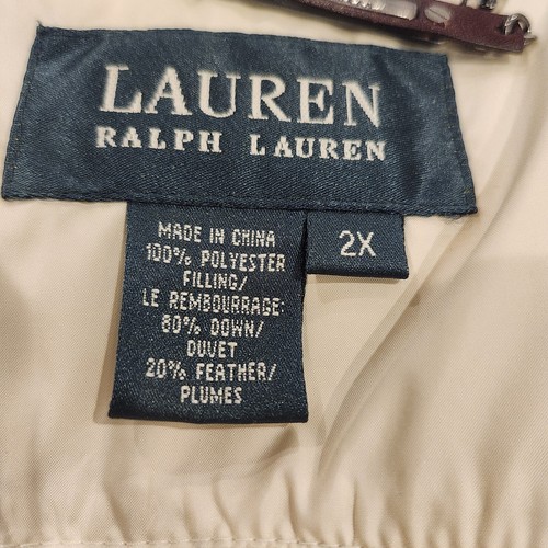 Gilet imbottito Lauren Ralph Lauren donna taglia 2XL avorio 80 piumino 20 imbottitura piuma - Foto 6 di 17