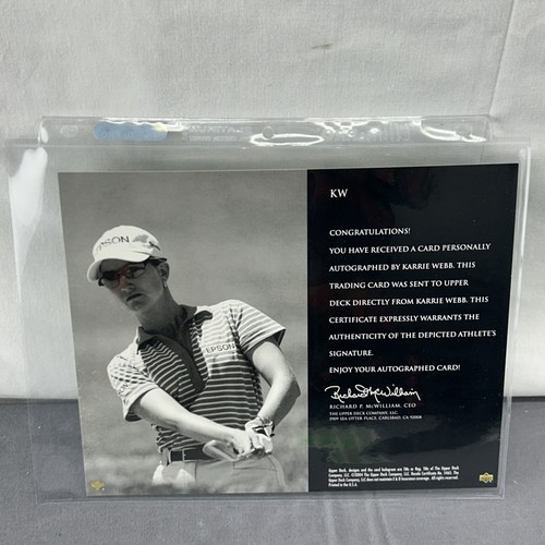 Karrie Webb certified autographed signed 2004 SP Signature 8x10 Card (KW1) - Picture 11 of 20