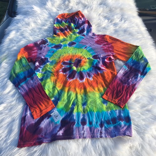 Disney park authentic ladies tie dye hoodie shirt Long Sleeves - Picture 7 of 12