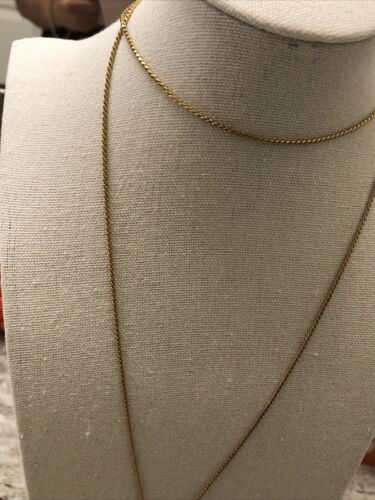 Collana con ciondolo Monet vintage 30" ciondolo tono oro - Foto 3 di 11