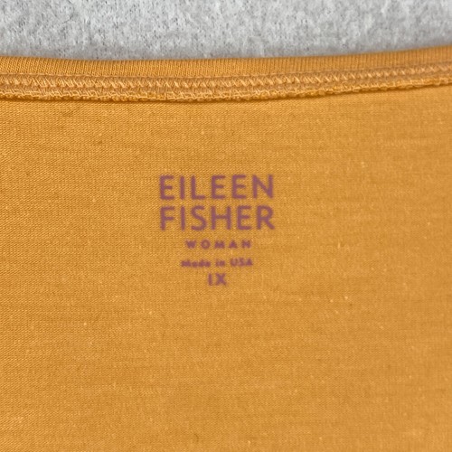 EILEEN FISHER Tank Top 1X Plus Organic Cotton Stretch Jersey Shell Orange USA - Picture 4 of 12