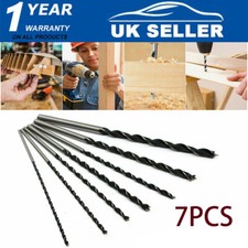 7Pcs Extra Long Wood Drill Bit Set 12" 300mm Woodworking Tool 4 5 6 7 8 10 12mm