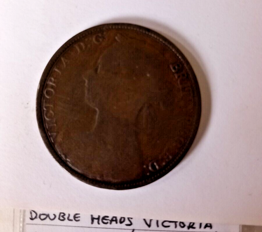Queen Victoria One Penny Double Head coin eBay