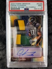 2020 Panini Obsidian Electric Etch Purple Chase Claypool RC Patch AUTO /40 PSA 9