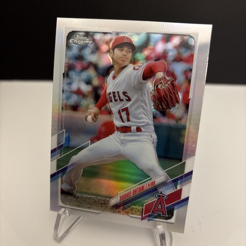 2021 topps chrome baseball shohei ohtani refractor #159