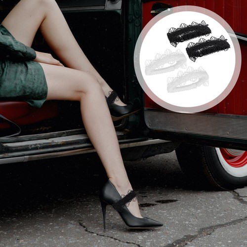 2 Paia Lacci Anti Goccia Tacco Cinghie per Scarpe Staccabili per Tacchi Grips Alto - Foto 5 di 10
