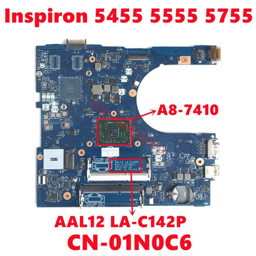 For Dell 15 5555 5755 with A8-7410 CPU Motherboard AAL12 LA-C142P CN-01N0C6 Test - Picture 1 of 8