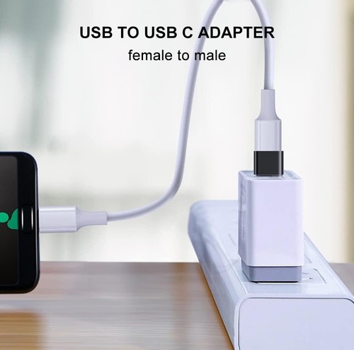 Pack de 4 Adaptateur USB C vers USB, Adaptateur USB Femelle vers USB C Mâle OTG, USB C - Photo 3/8