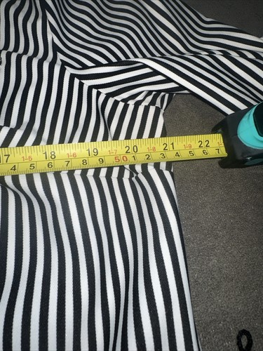 Mlle Gabrielle Dress A line Striped Collard Dress Size XL Mid sleeves Stretch - Picture 8 of 8