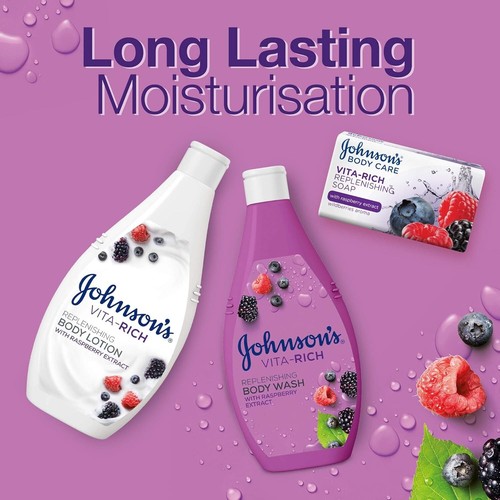 Johnson's Body Wash - Vita-Rich, Replenishing Raspberry Extract 250ml free sh - Picture 2 of 6