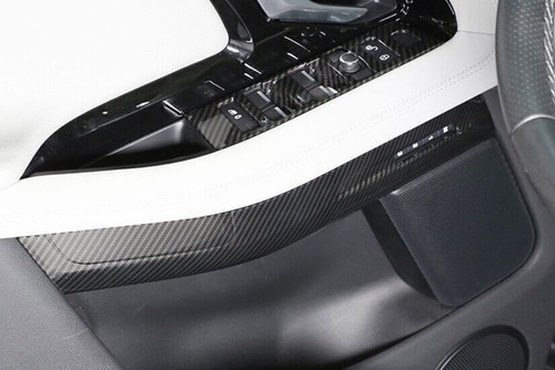 Cubierta de panel decorativa de puerta interior de fibra de carbono para Range Rover Evoque 2020-23 GL - Imagen 5 de 6