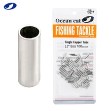 OCEAN CAT Single Copper Tube Barrel Crimp Saltwater Fishing Split Rings Tackles