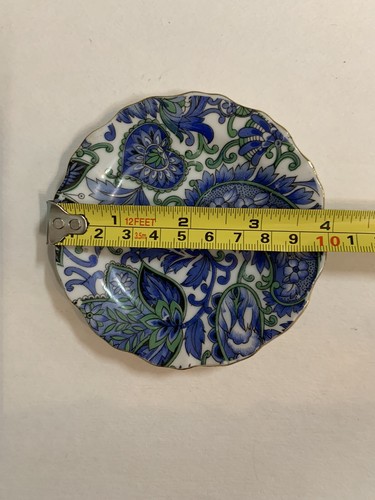 "Plato/platillo Royal Paisley Arnart 5th Ave #2507 4"" azul verde". V140 - Imagen 7 de 7