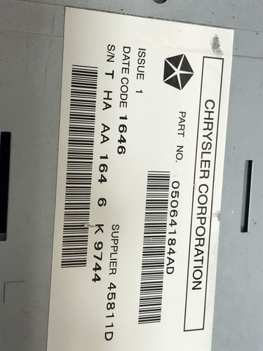 04-07 Chrysler Dodge Durango Charger Magnum Radio 6 Cd Navigation "CH882A" - Picture 12 of 12