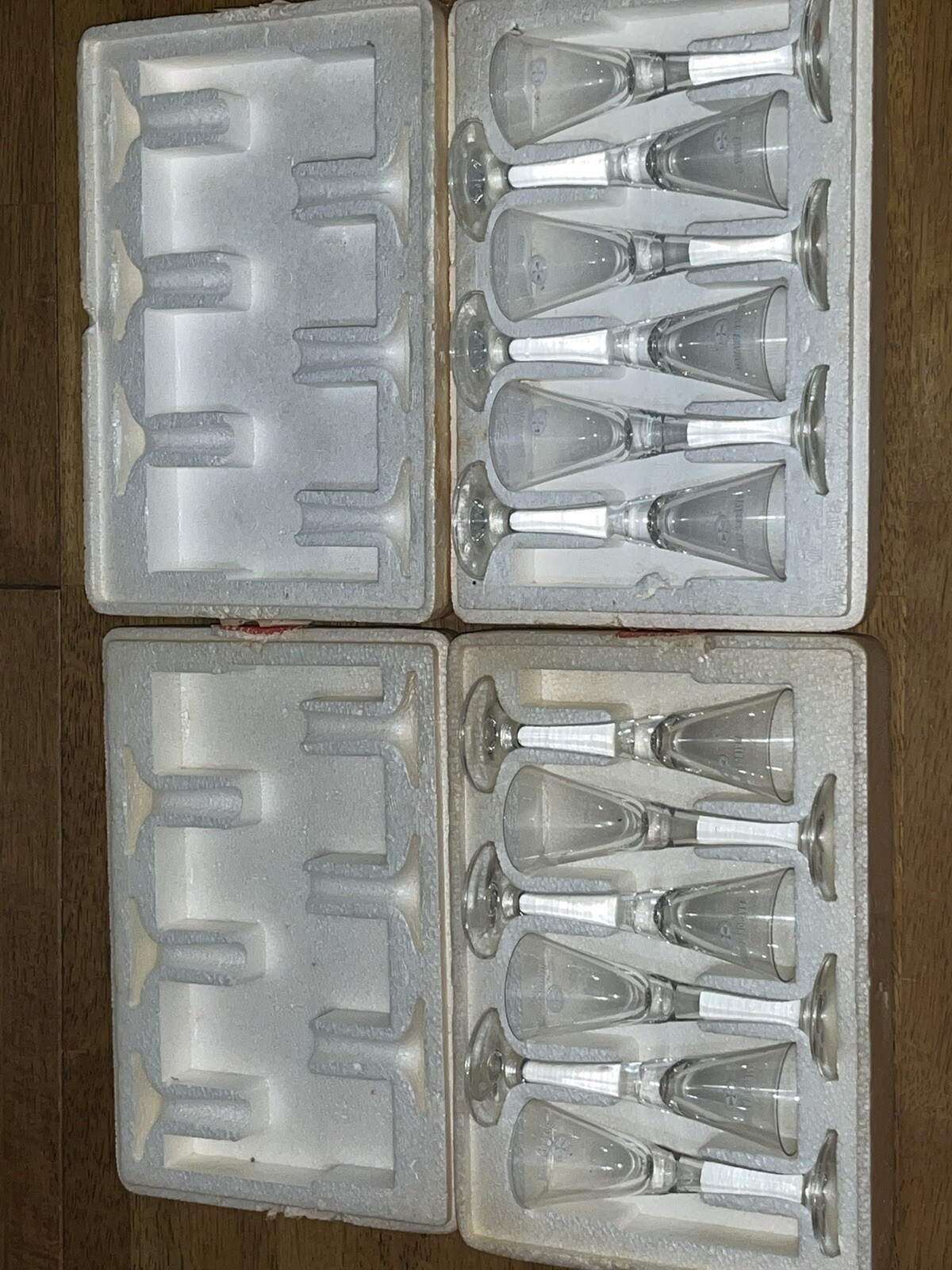 12 Vintage  Glasses Aalborg Akvavit Dessert Wine Vodka Liqueur  Cordial Shot