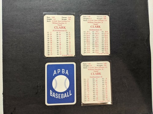APBA Baseball Game Cards 1977-1994 - Major Stars A to M - U Pick the Player  - Picture 69 of 239