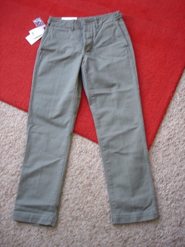 Neu mit Etikett Christophe Lemaire UNIQLO Damen U khaki Chino 100 % Baumwolle lange Hose 0 neu - Bild 1 von 9