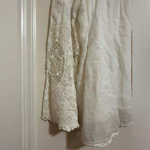 Belle France Off the Shoulder Crotchet  Cottagecore Coquette Blouse Sz S - Bild 6 von 9