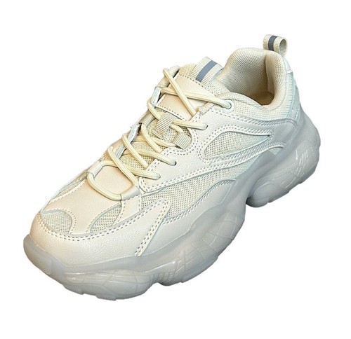 NIB BERNESS Erika Sneaker Shoe Y2K Chunky Molded Sole Casual Trendy Beige Size 6 - Picture 7 of 12