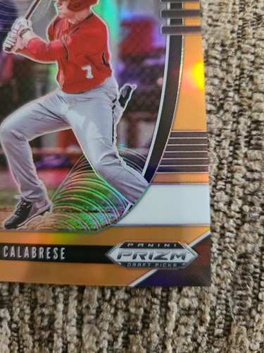 David Calabrese 2020 Panini Prizm Orange Refractor 23/50 PDP82 Angels  - Picture 5 of 10