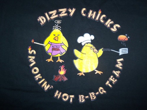 Prescott, Arizona 2013 Dizzy Chicks BBQ Team Black Graphic Print T Shirt - L - Picture 1 of 4