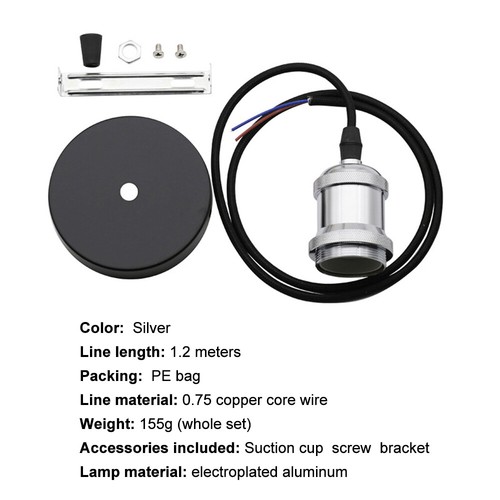 Ceiling Rose Fabric Hanging Pendant Lamp E27 Holder Light Fitting Socket Useful - Picture 17 of 19