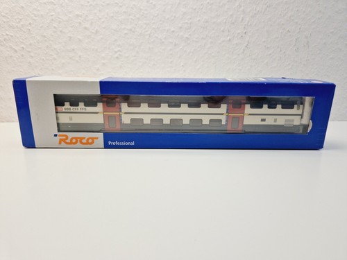 ROCO 45460 H0 IC 2000 Doppelstockwagen SBB 1.Klasse mit Licht AC TOP/OVP M210 - Picture 12 of 14