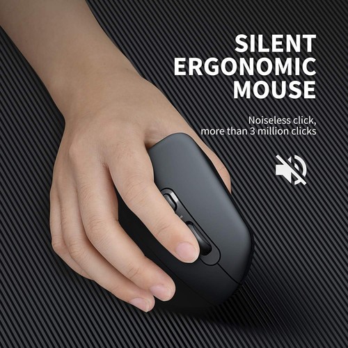 Bluetooth Ergonomic BT1+BT2+2.4G Wireless Vertical Optical Mouse 5 Buttons for L - Picture 6 of 10