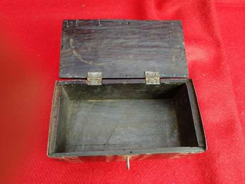 Ancien Coffret , Boîte en Ebène et Argent - Imagen 5 de 7