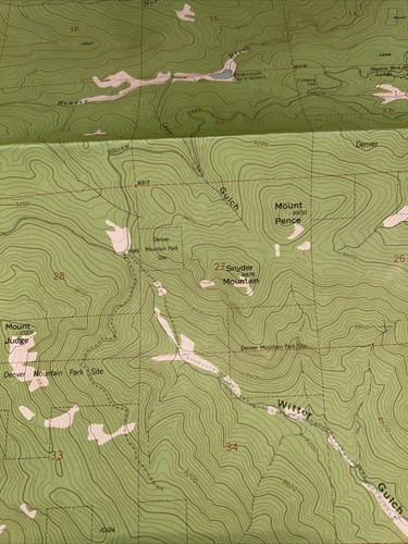Squaw Pass Quadrangle Colorado Vintage USGS Topographic Map 1957 Arapaho NF - Picture 7 of 13
