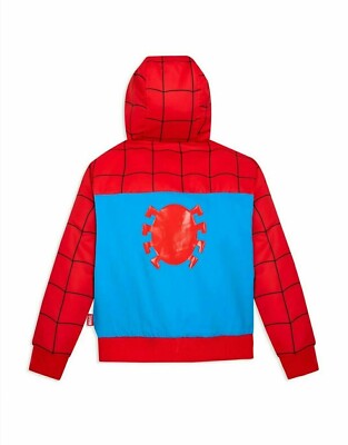 Marvel Spider-Man Waterproof Rain Jacket For Toddler & Kids (Sizes 2T-7) - Zip Up Hooded Windbreaker