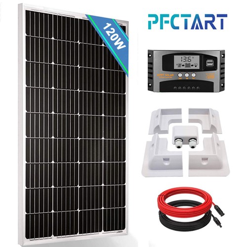 120W/200W/400W 12V Solar Panel Kit with Mounting Brackets Caravan RV camper Van - Picture 15 of 26