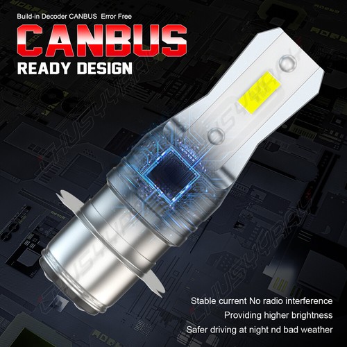 For Yamaha Rhino 450 660 700 Super White 100w H6M LED Headlight Bulbs 2X 6000K - Picture 7 of 13