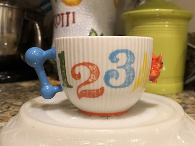 ANTHROPOLOGIE Small Children’s Mug Cup (birthday?) With Rabbit | eBay