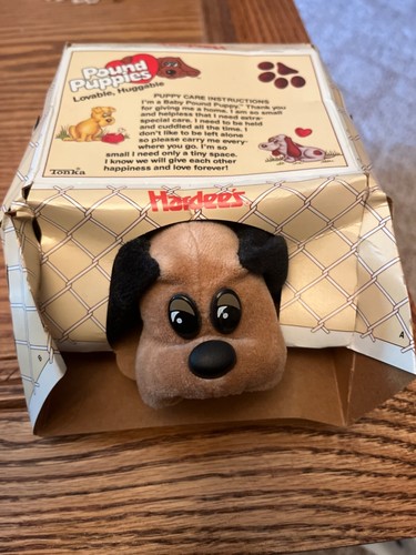 Vintage Pound Puppies Hardees Box Promo Tonka 1986 - Picture 1 of 6