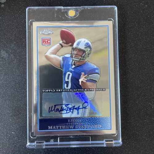 2009 Matthew Stafford Topps Chrome Rookie Auto
