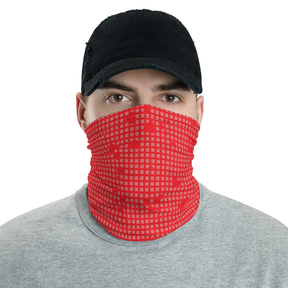 Red Fictional Desert Night Ops Camouflage Neck Gaiter