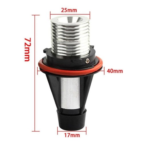 COPPIA LAMPADE LED LUCI POSIZIONE LENTICOLARE PER BMW SERIE 5 E60 X3 ANGEL EYES - Foto 7 di 10