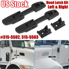 1 Pair 315-5502 315-5503 For Kenworth Peterbilt Mack CH Blue Bird Hood Latch Kit