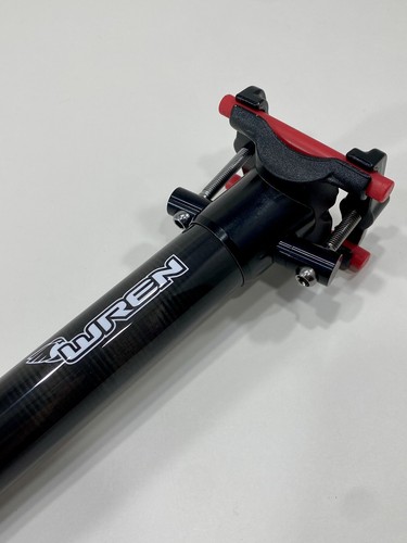 WREN Carbon Seatpost 27.2 x 400mm No Offset Seat Post Series 600 Alloy Clamp - Picture 8 of 13