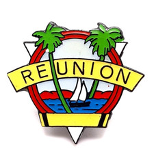 Pin&#39;s Reunion Island Palm Sailboat Country France West Indies Region 21 mm Sign