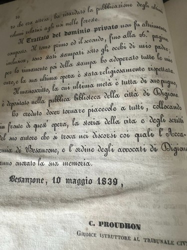 🔴 Libri TRATTATO DEL DOMINIO DI PROPRIETA' Proudhon italiano antichi 1844 - Bild 10 von 14