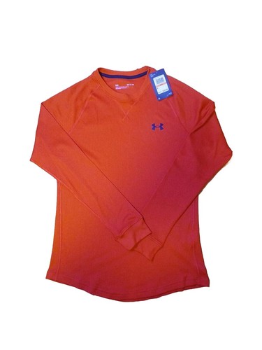 Under armour Long Sleeve Mens Small Loose Fit UA Velocity Training Orange