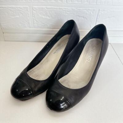 靴 CHANEL Backside Coco Mark Patent Pumps CHANEL Coco Mark Patent Leather Heel Pumps 21.5 | eBay