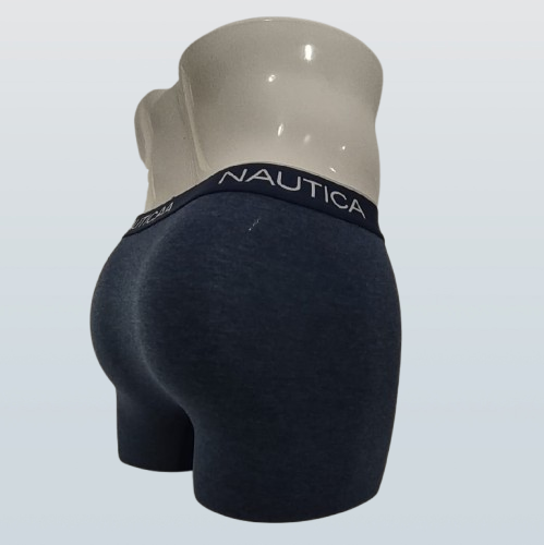 Nautica Men's Boxer Briefs 3-Pack Pouch Stretch Wicking Blue Grey Wine Heathers - Picture 2 of 7