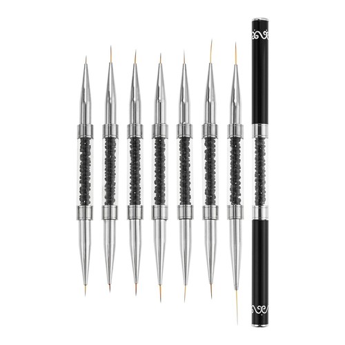 Nail Line Brush Metallic Nail Art Pens Black Color Nail Tools For Fine Drawing - Picture 1 of 15