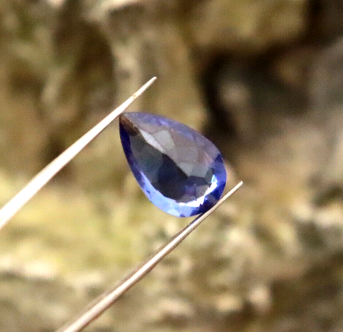 8-9 CT Blue Tanzanite Pear Shape Tanzanite Gem AAA+ Loose Gemstone Custom Free - Picture 5 of 7