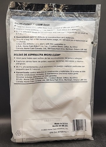 3 Kenmore Upright 50688 Vacuum Bags Micro-Lined NO. 4466 - Picture 2 of 2
