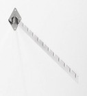 5 x Heavy Duty 12 Notch Screw Fixing Waterfall Wall Mounted Sloped Clothes Rail